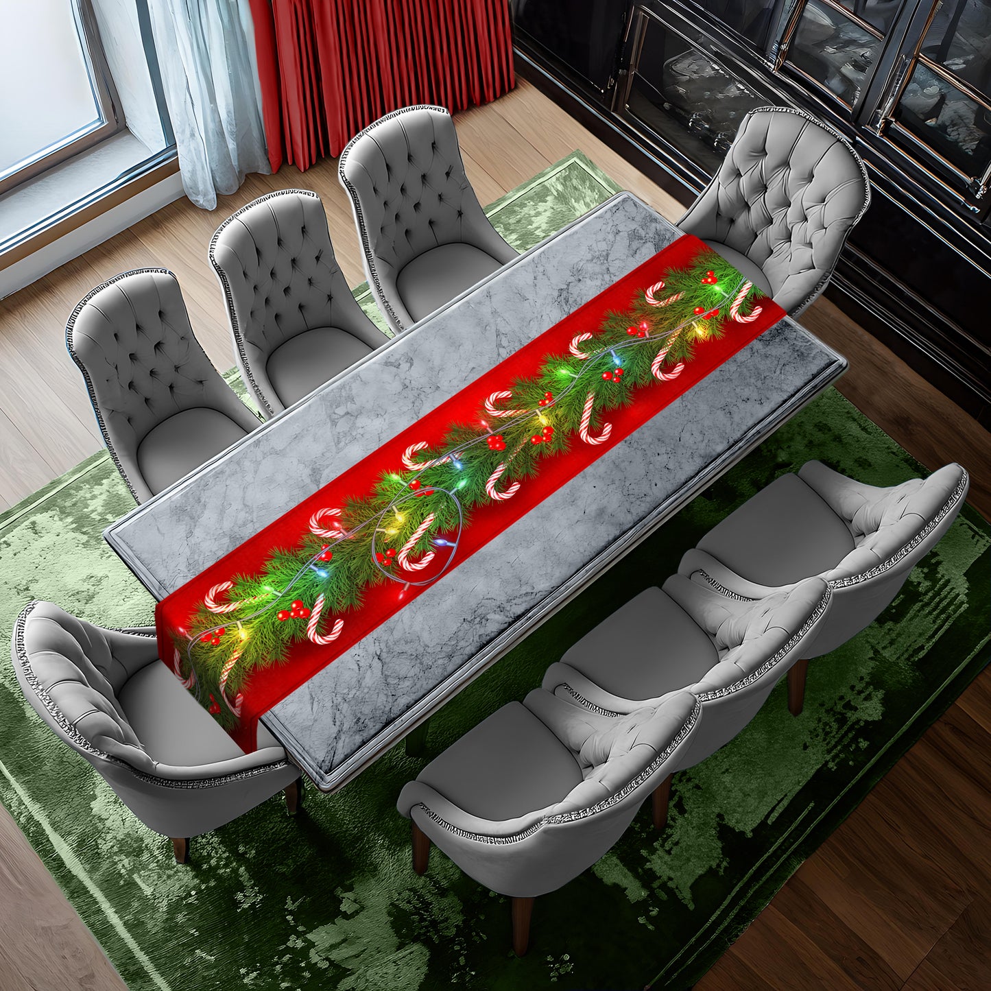 Christmas Candy Table Runner