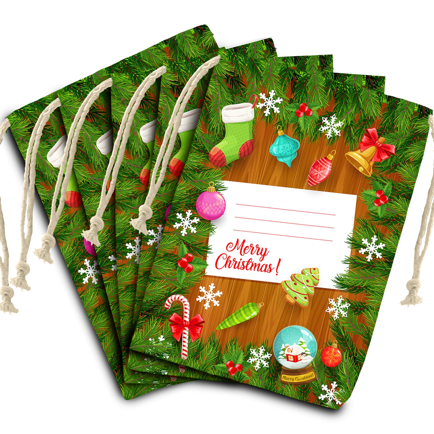 Christmas Card Gift Bag (Set of 3)