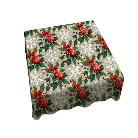 Christmas Decoration Globes Square Tablecloth