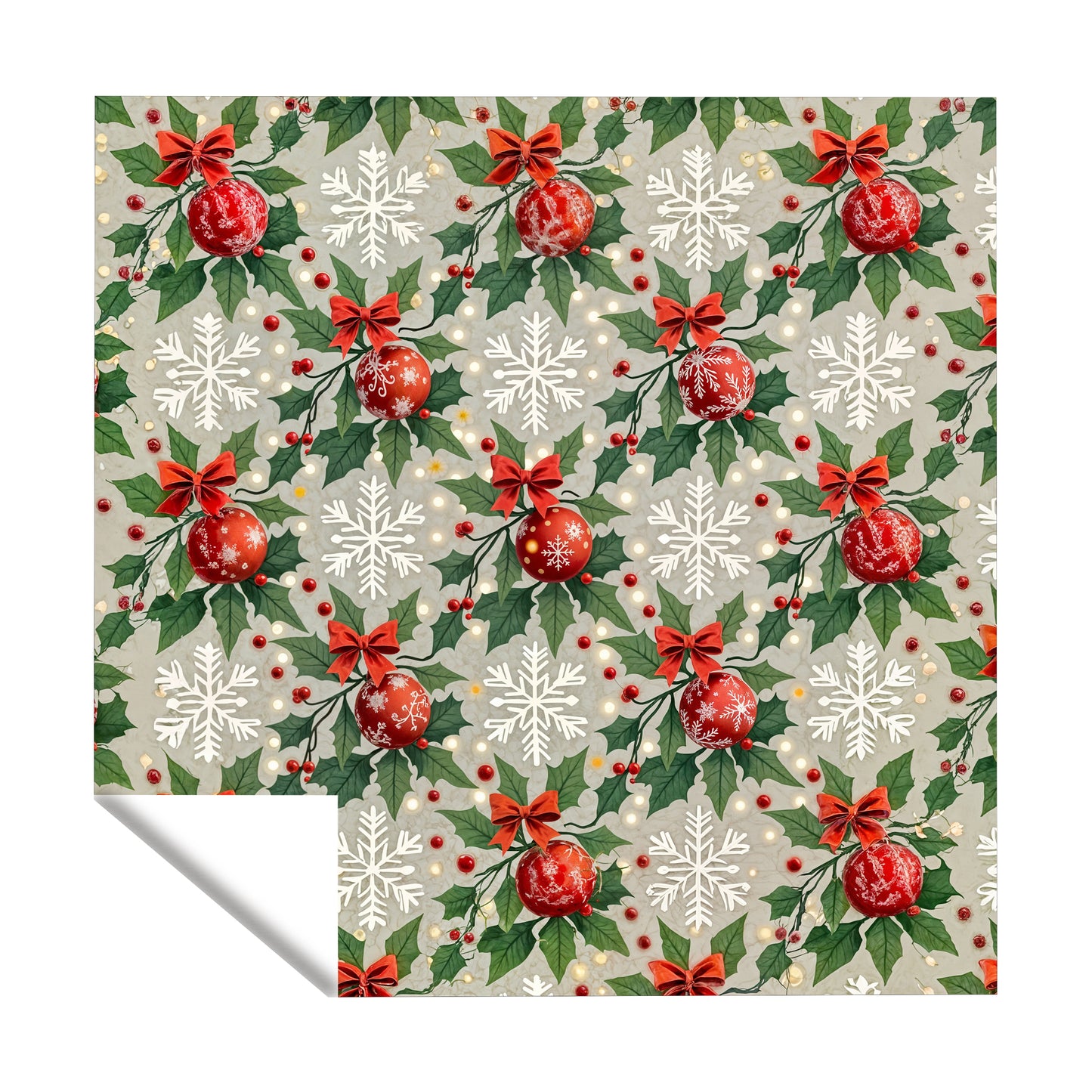 Christmas Decoration Globes Square Tablecloth