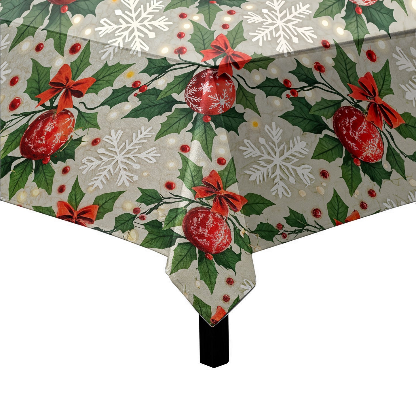 Christmas Decoration Globes Square Tablecloth