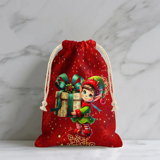 Christmas Elf Wishes Gift Sack