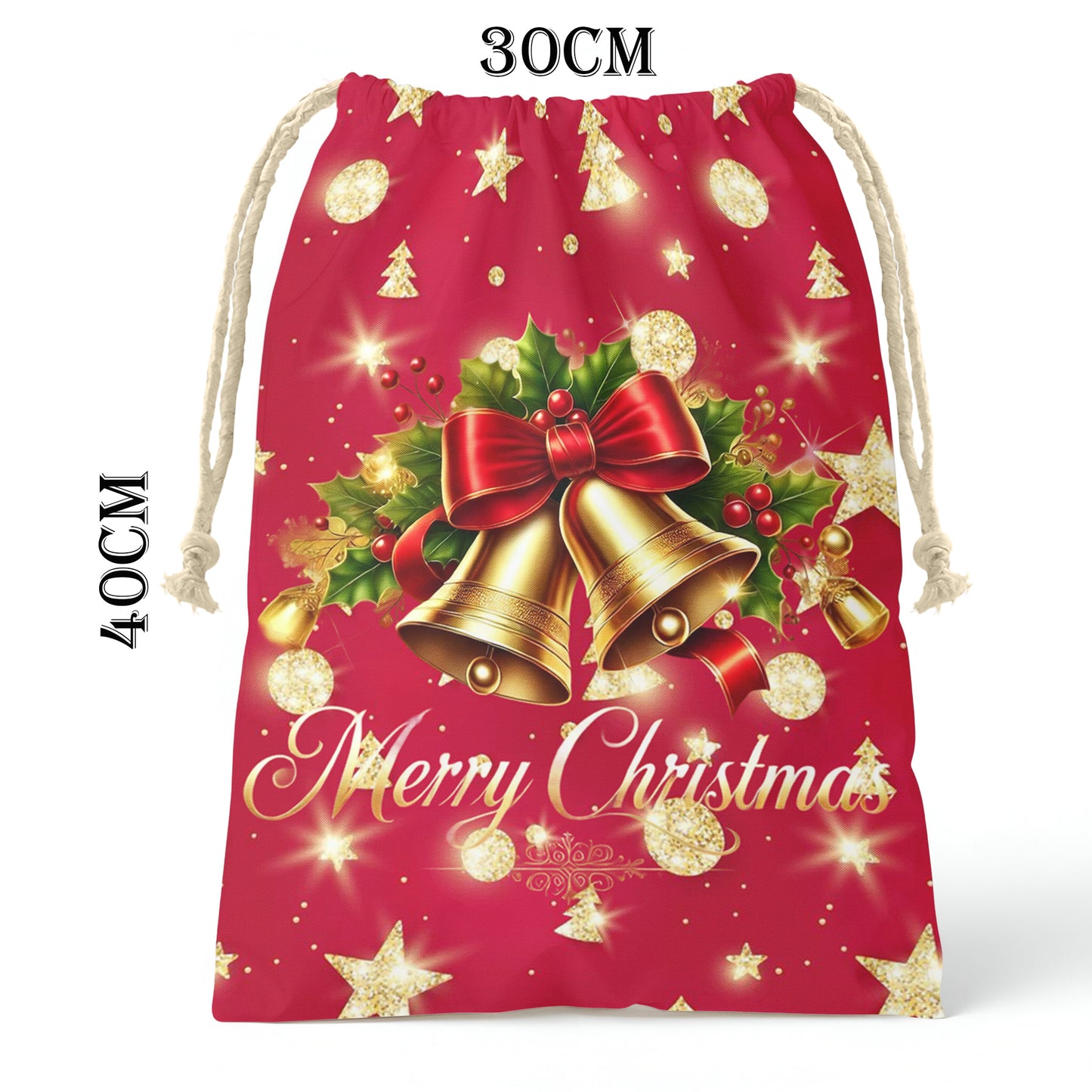 Christmas Festive Bells Gift Bag (Set of 2)