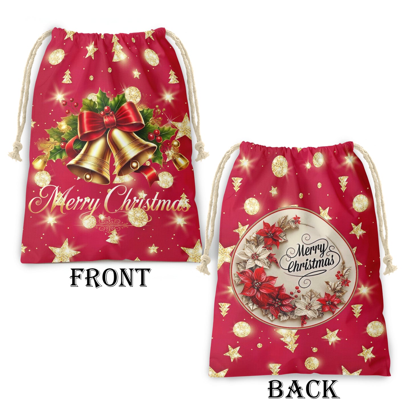 Christmas Festive Bells Gift Bag (Set of 3)