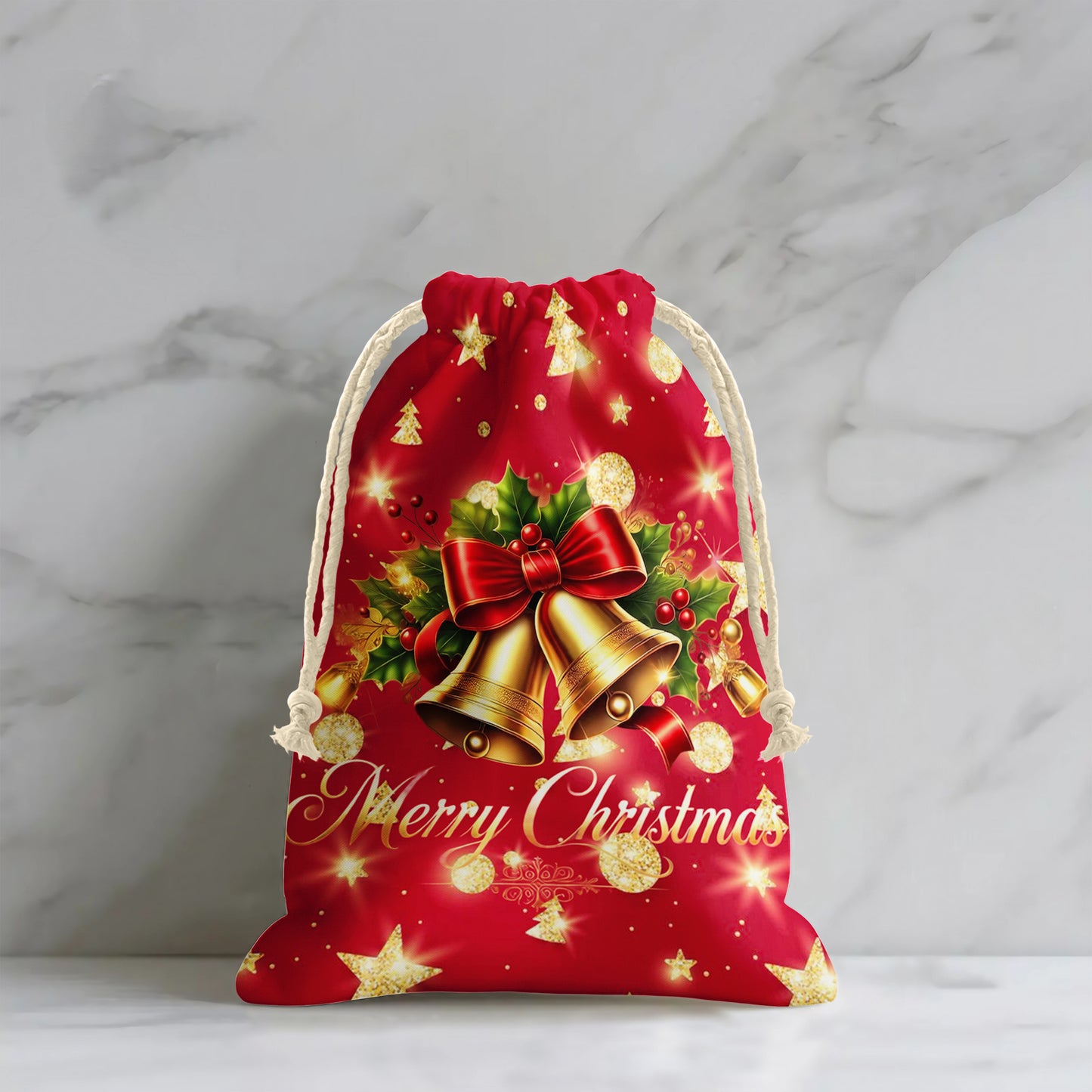 Christmas Festive Bells Gift Sack