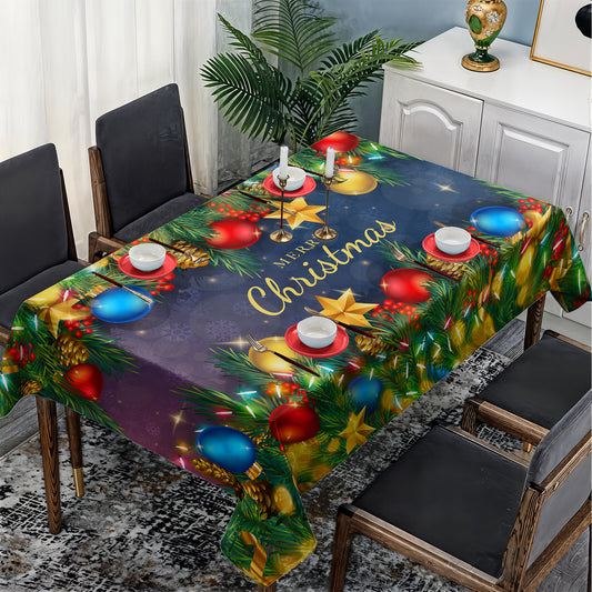 Christmas Lights Rectangle Tablecloth