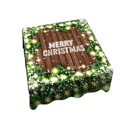 Christmas Lights Square Tablecloth