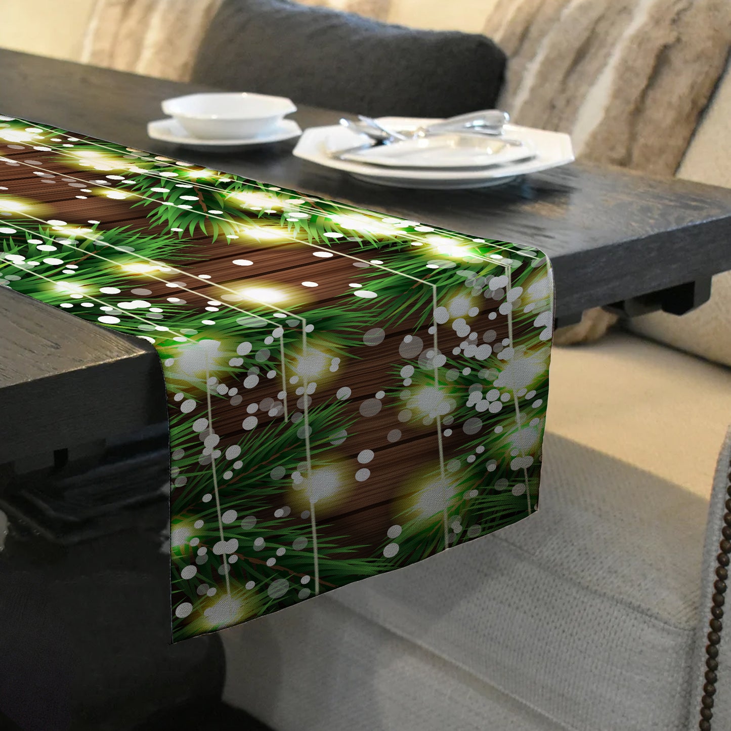 Christmas Lights Table Runner