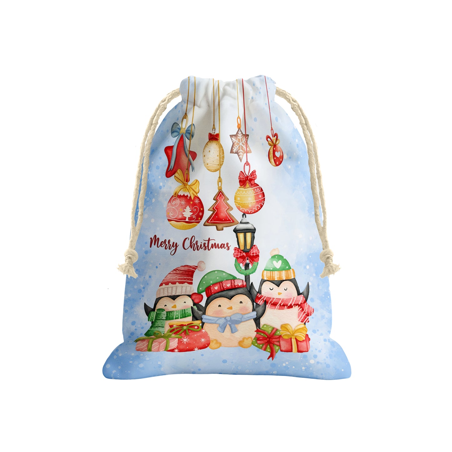 Christmas Penguins Gift Sack