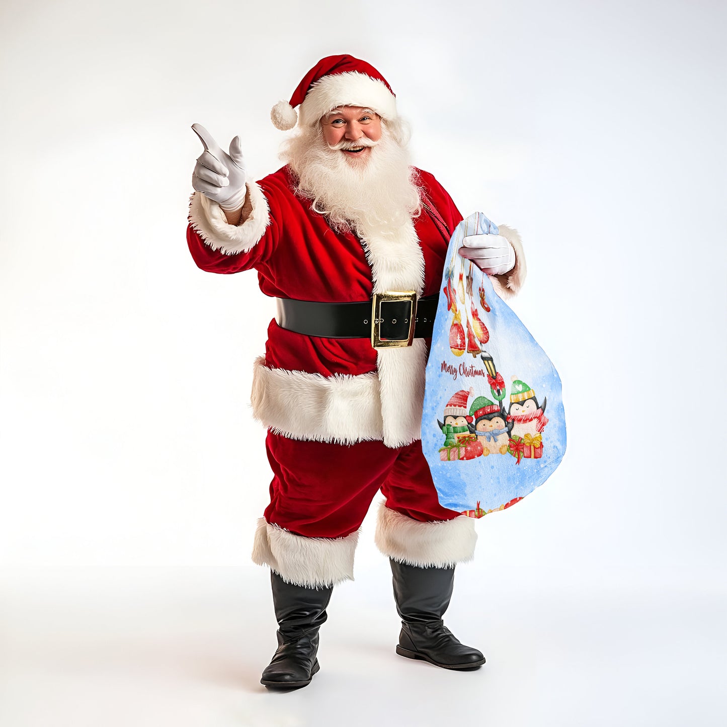Christmas Penguins Gift Sack (Set of 2)