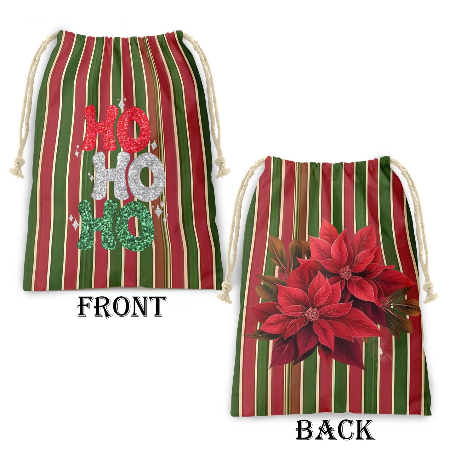 Christmas Poinsettia Gift Sack
