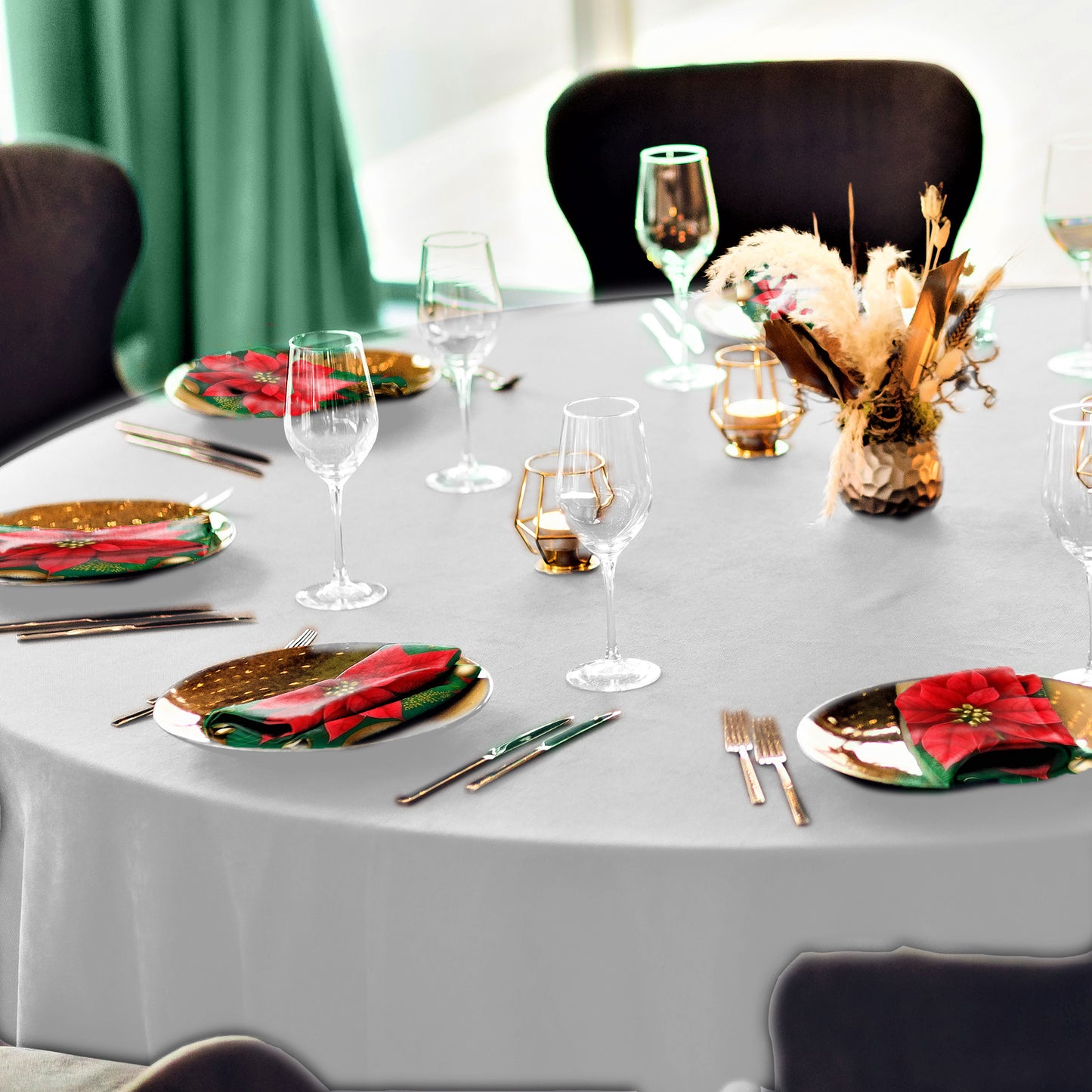 Christmas Poinsettia Napkins