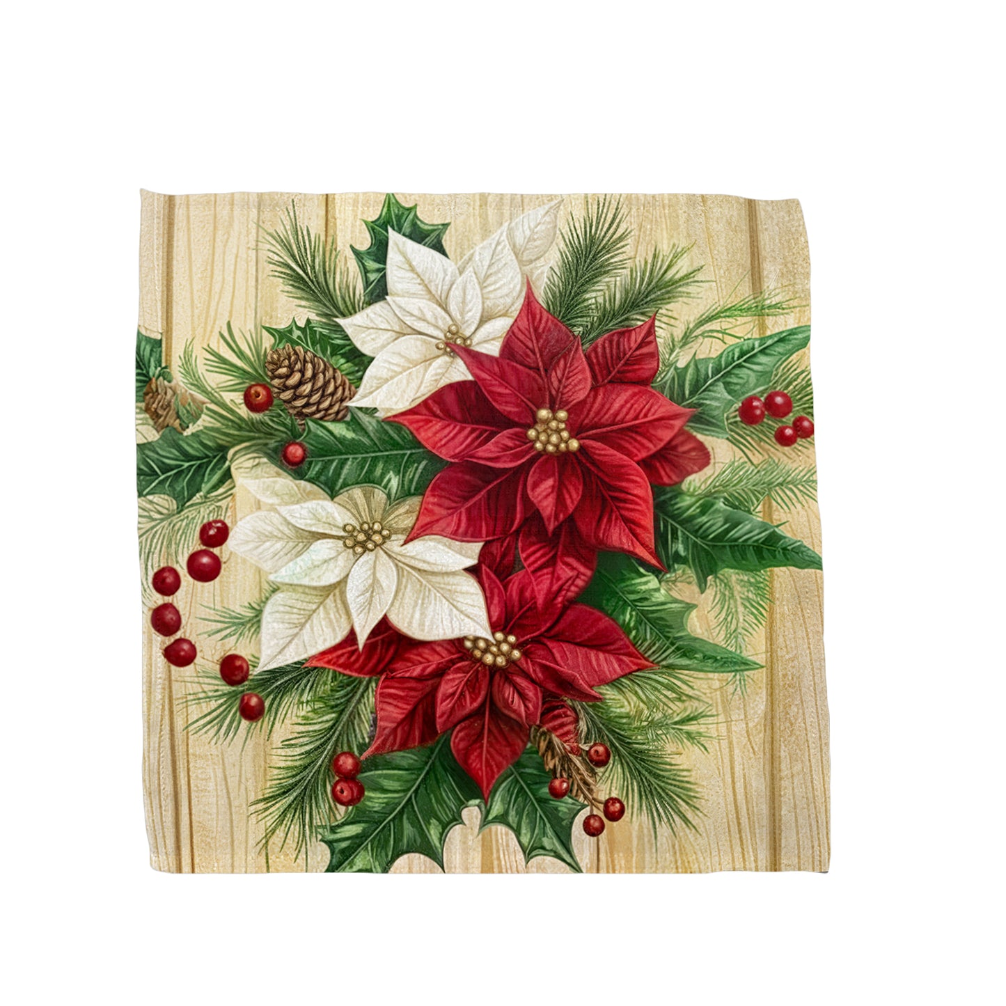 Christmas Festive Poinsettias Napkins
