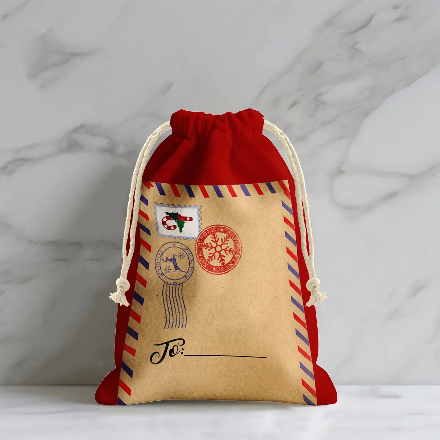 Christmas Postcard Gift Bag (Set of 2)