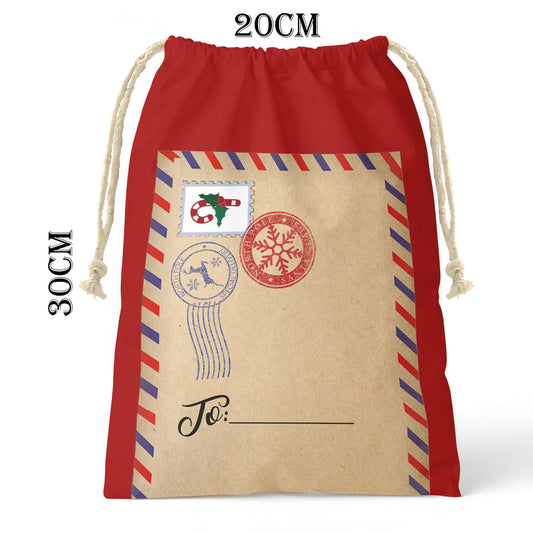 Christmas Postcard Gift Bag (Set of 3)