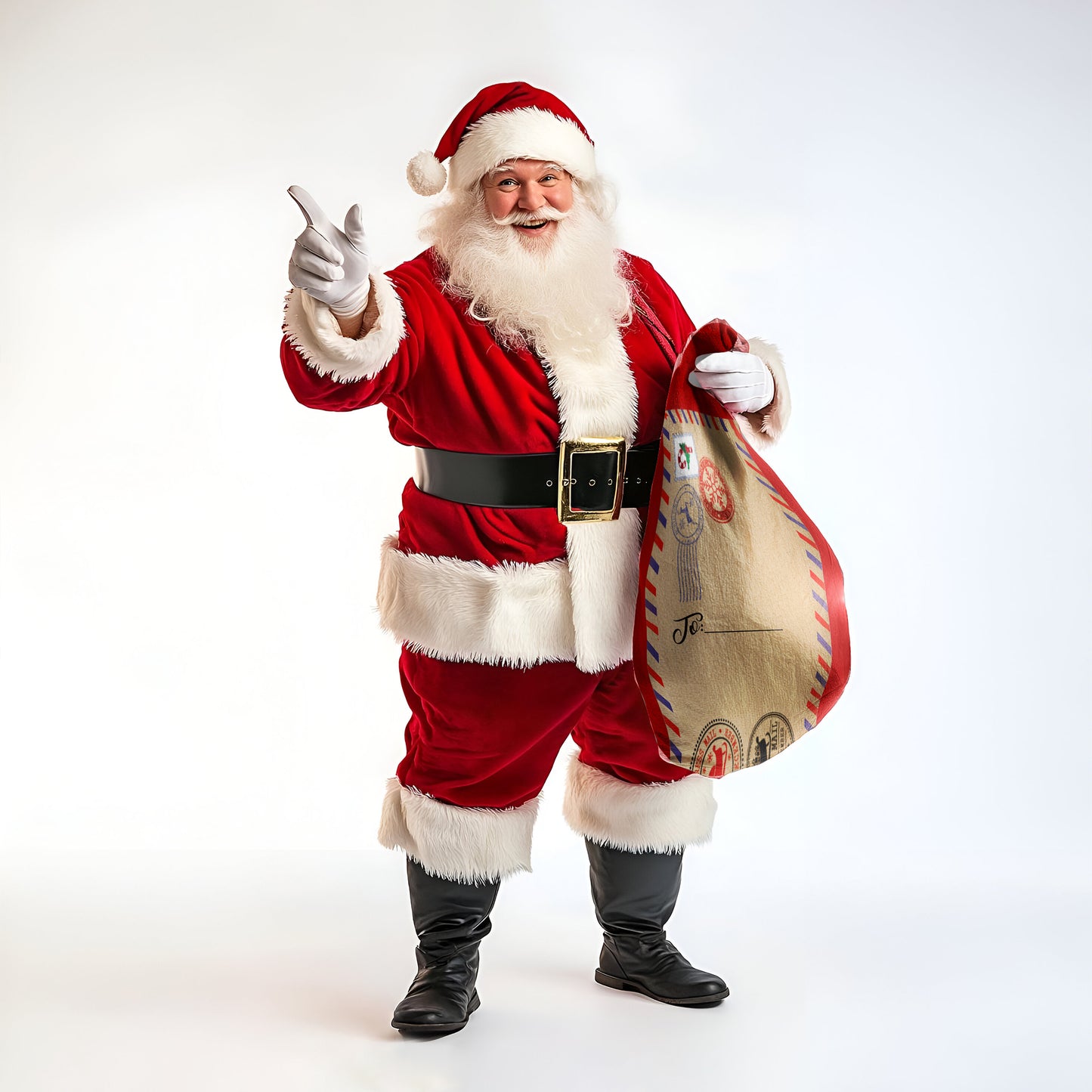 Christmas Postcard Gift Sack