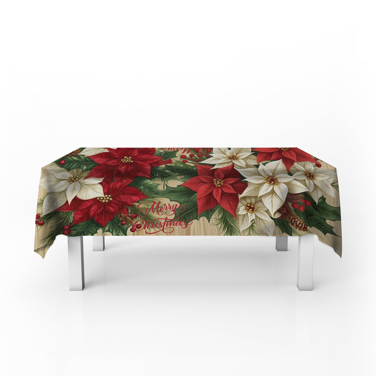 Christmas Radiant Blooms Rectangle Tablecloth
