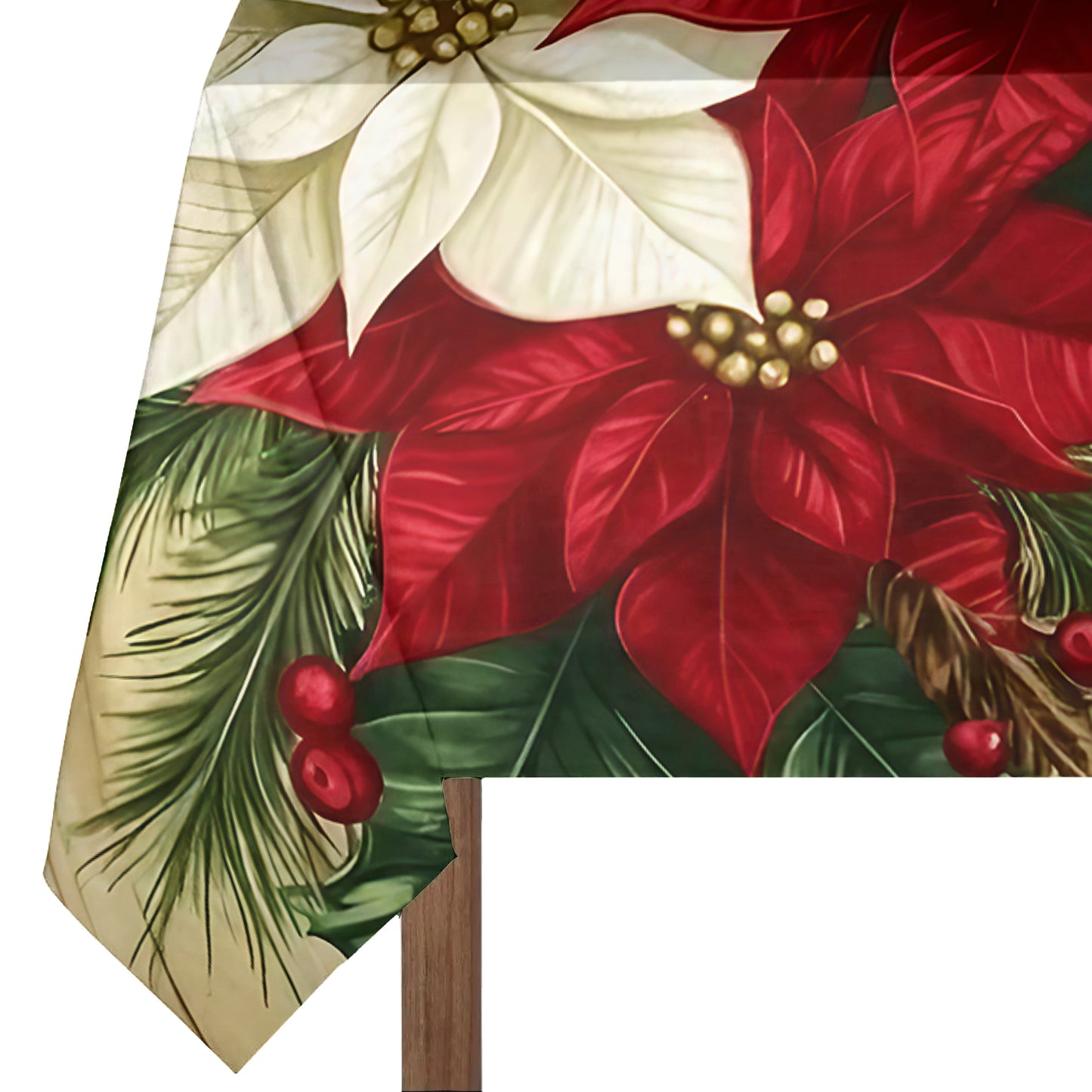 Christmas Radiant Blooms Rectangle Tablecloth