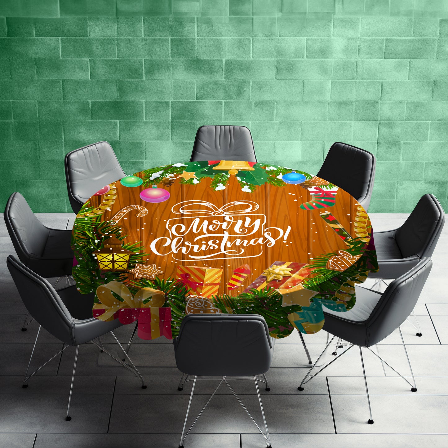 Christmas Round Tablecloth