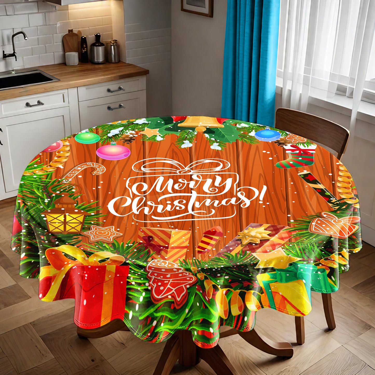 Christmas Round Tablecloth