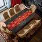 Christmas Snow Flakes on Red Table Runner