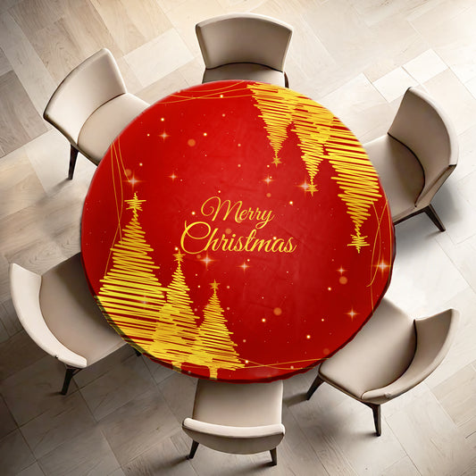 Christmas Tree Round Tablecloth
