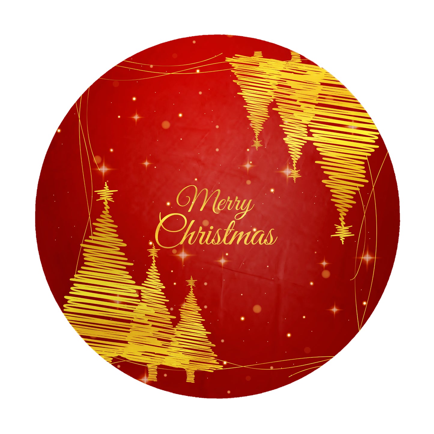 Christmas Tree Round Tablecloth