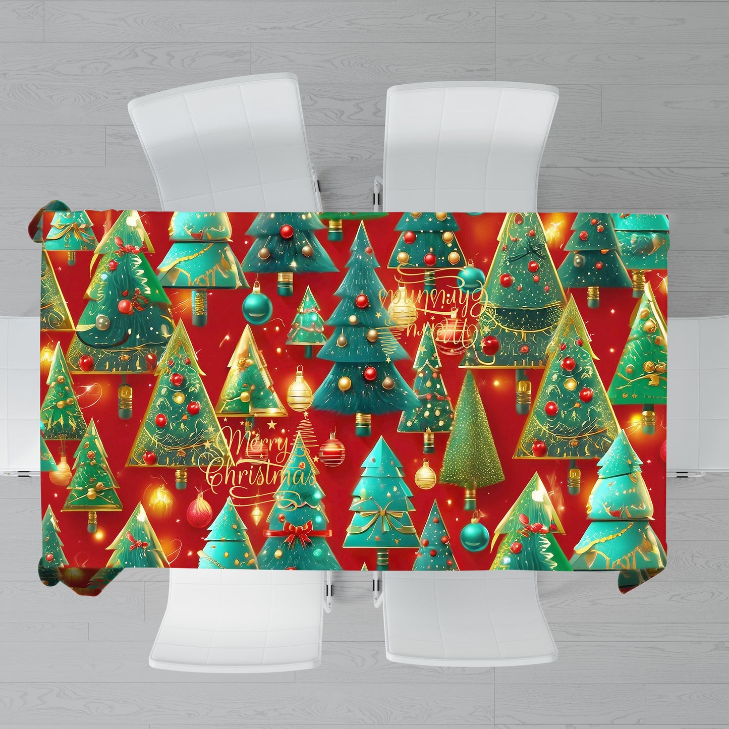 Christmas Trees Rectangle Tablecloth