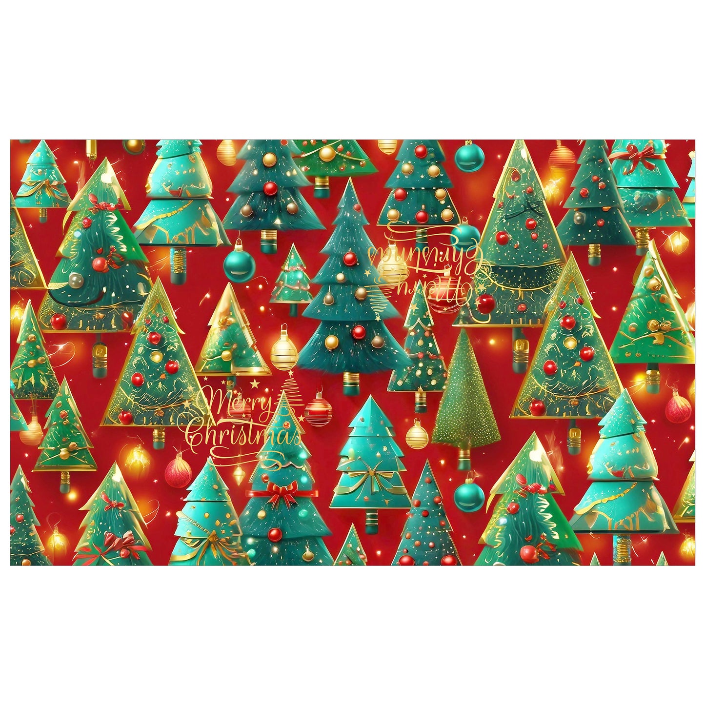 Christmas Trees Rectangle Tablecloth