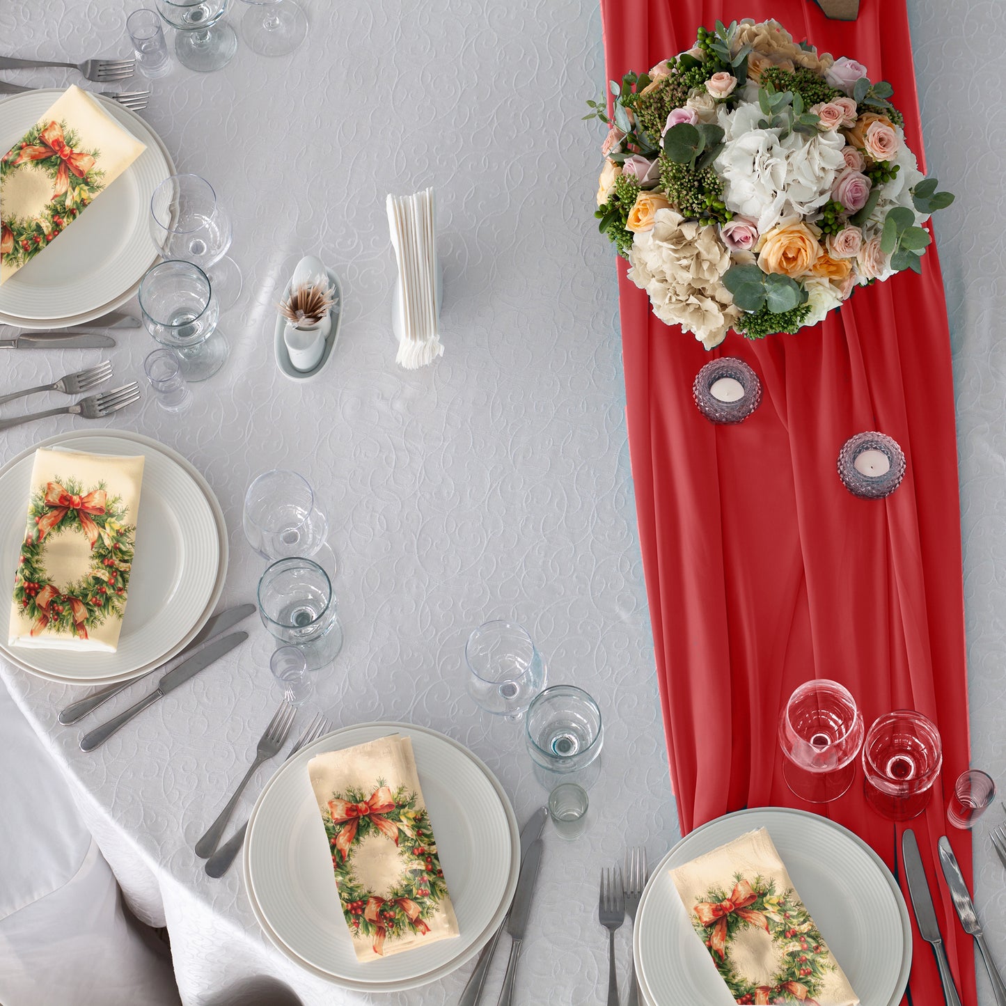 Christmas Wreath Napkins