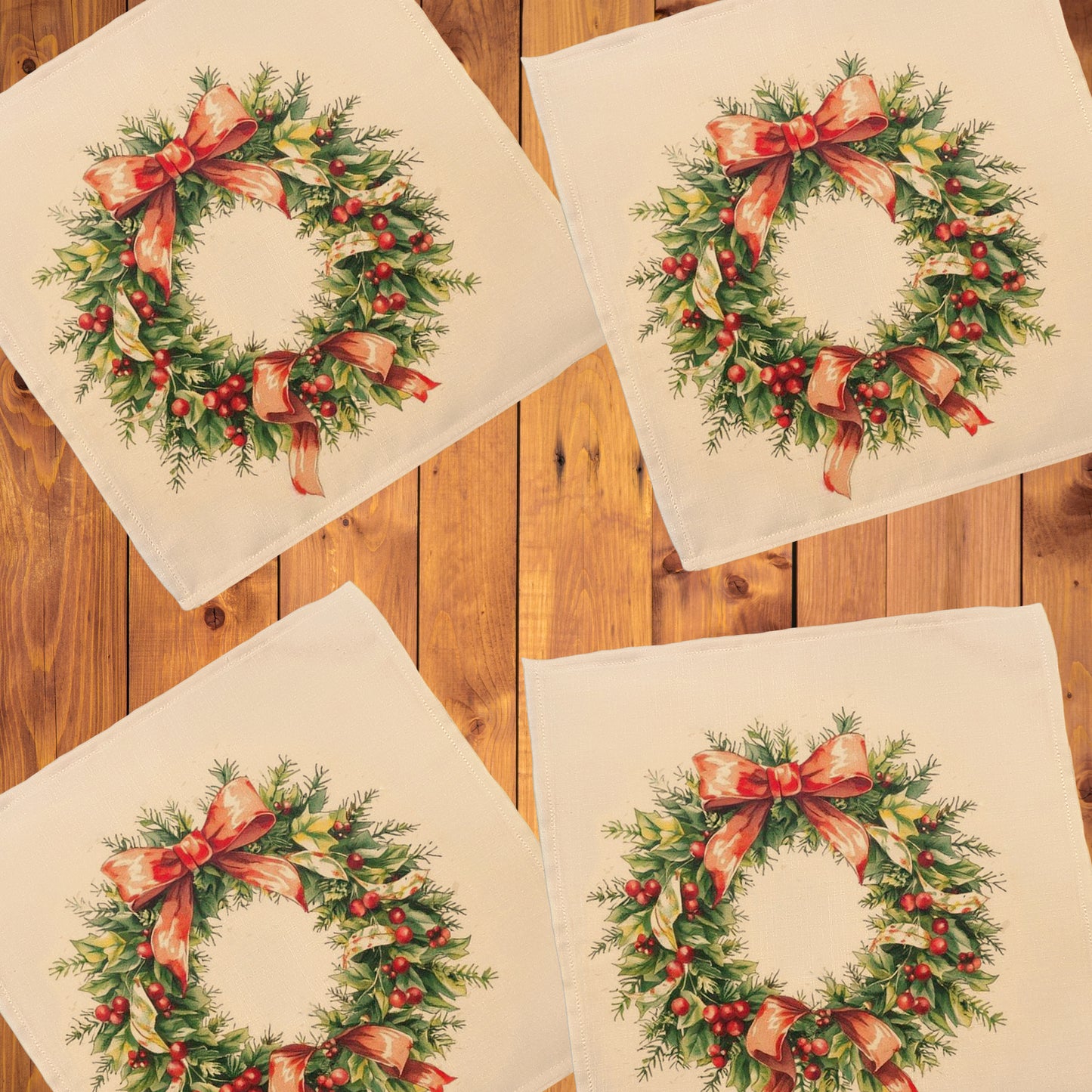 Christmas Wreath Napkins