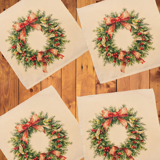 Christmas Wreath Napkins