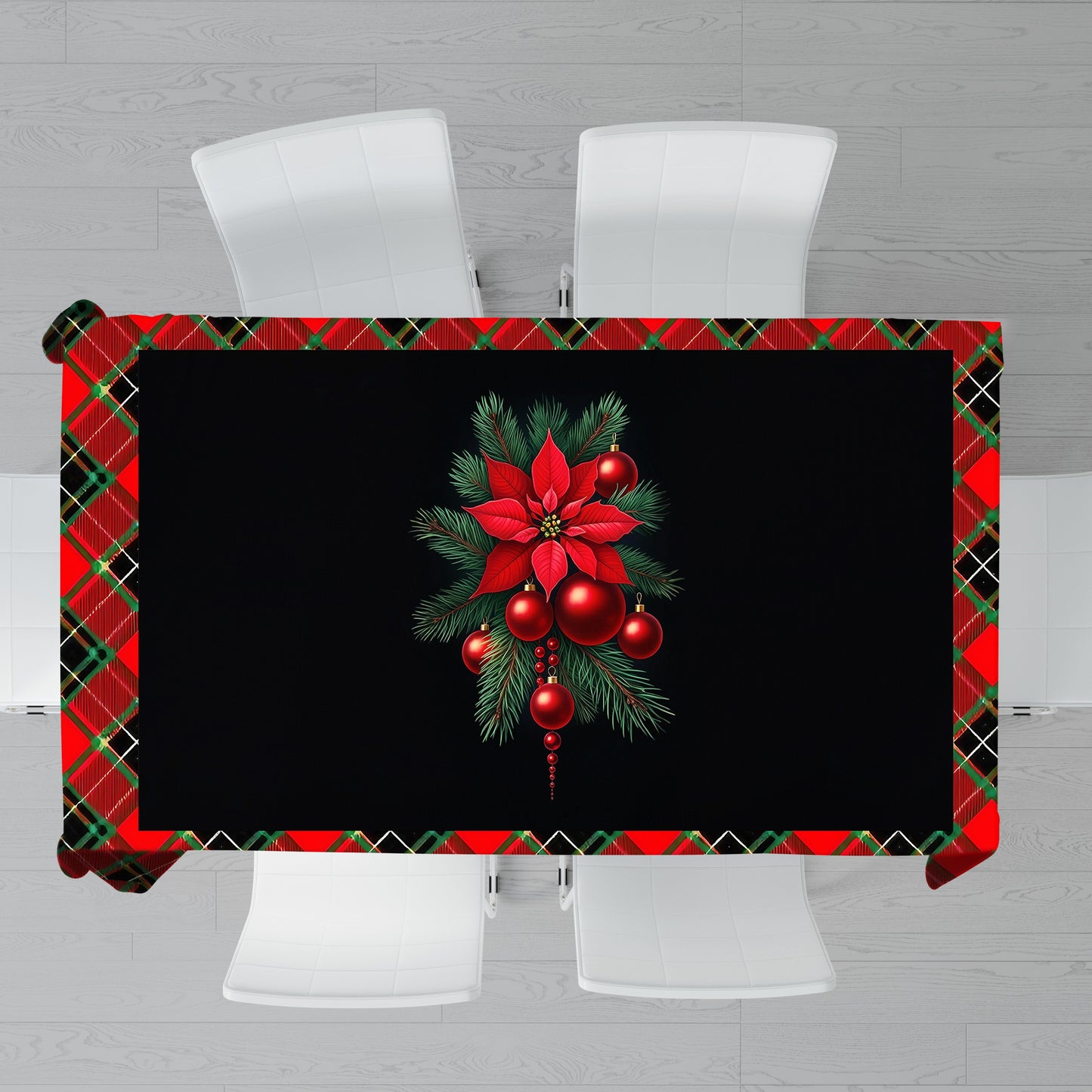 Christmas lumberjack Plated Pattern Bloom Rectangle Tablecloth