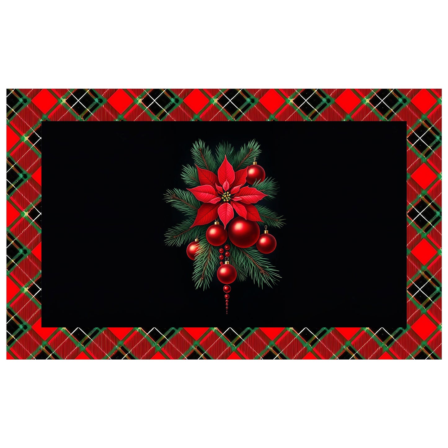 Christmas lumberjack Plated Pattern Bloom Rectangle Tablecloth