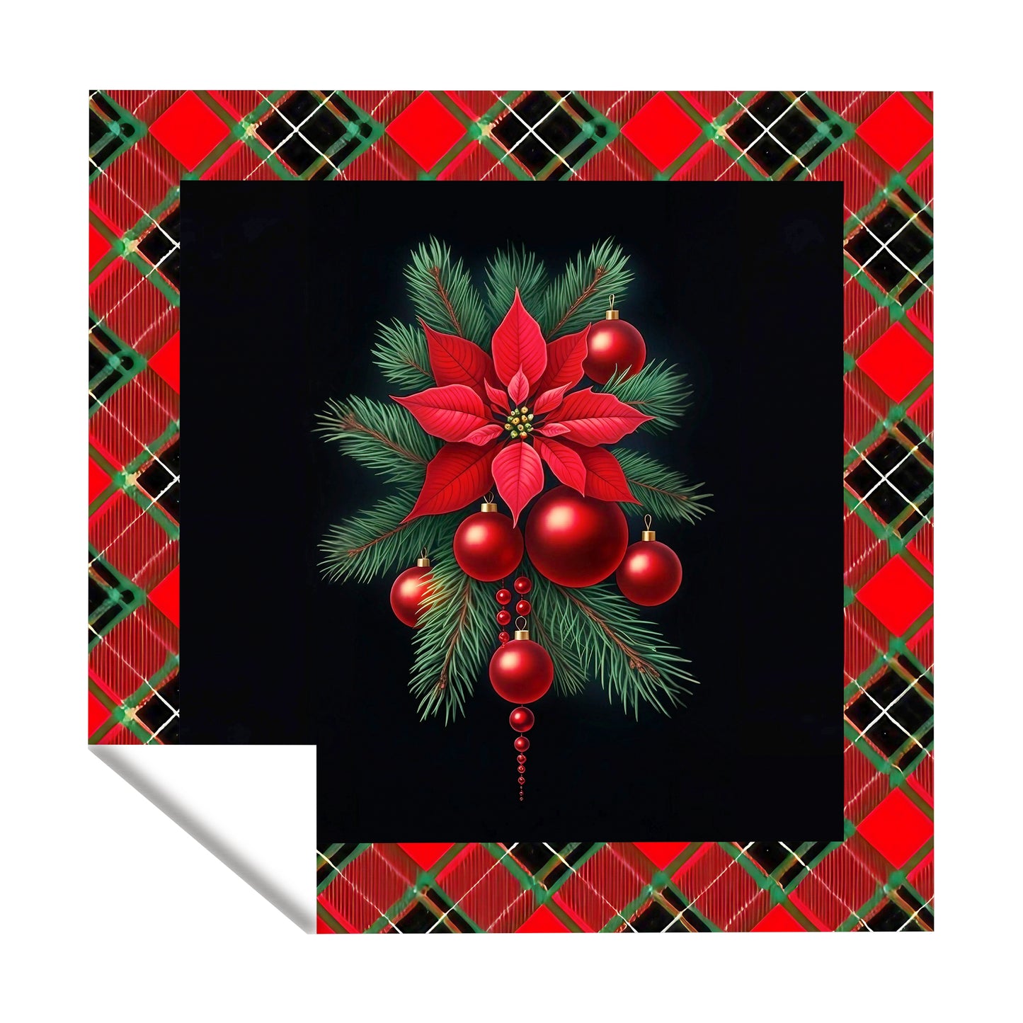 Christmas lumberjack Plated Pattern Bloom Square Tablecloth