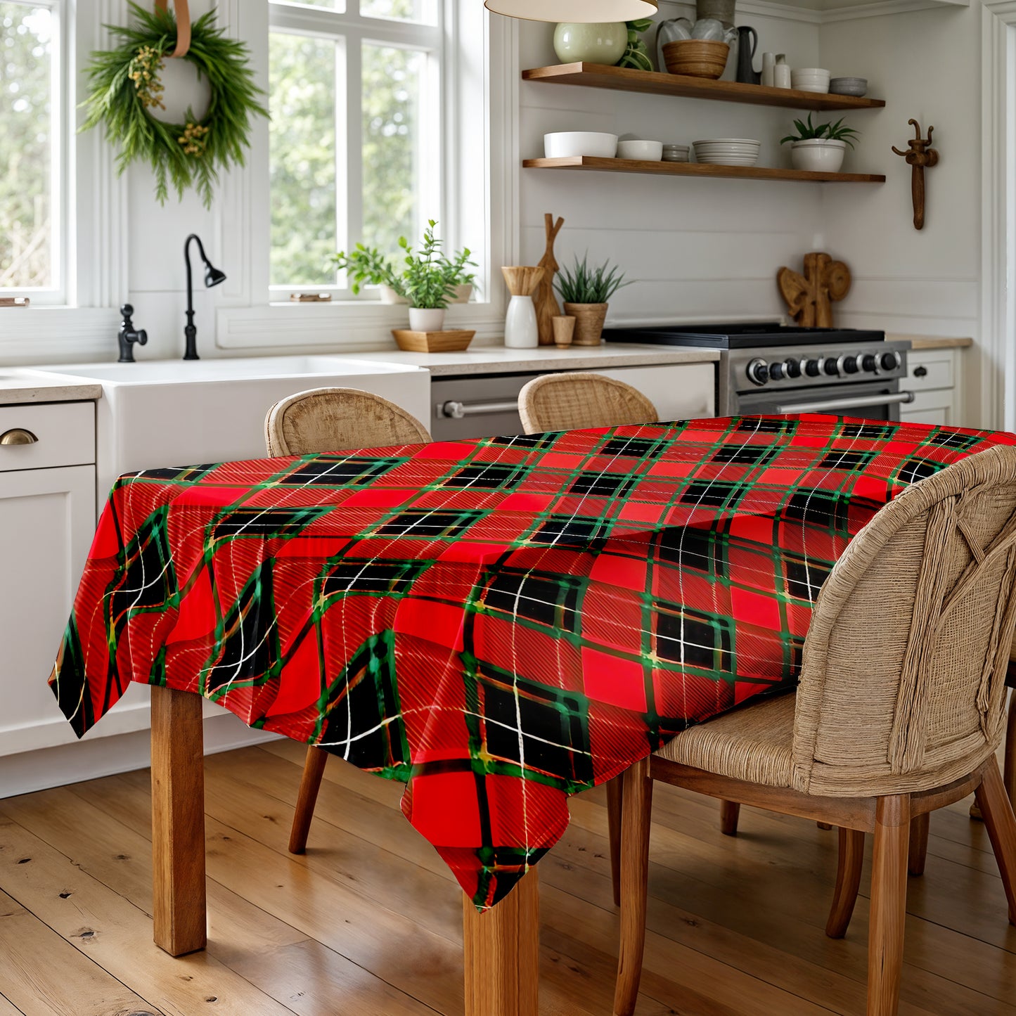 Christmas lumberjack Plated Pattern Rectangle Tablecloth
