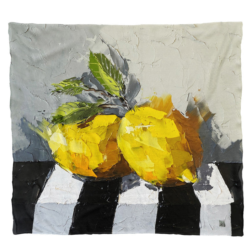 Citrus Essence Light Weight Fleece Blanket by Juanette Menderoi