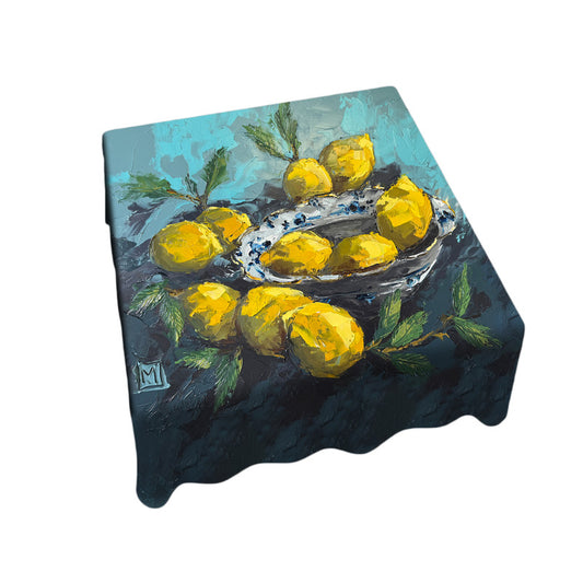 Citrus Serenity Square Tablecloth by Juanette Menderoi