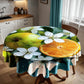 Citrus Bloom Burst Round Tablecloth by Wikus Schalkwyk