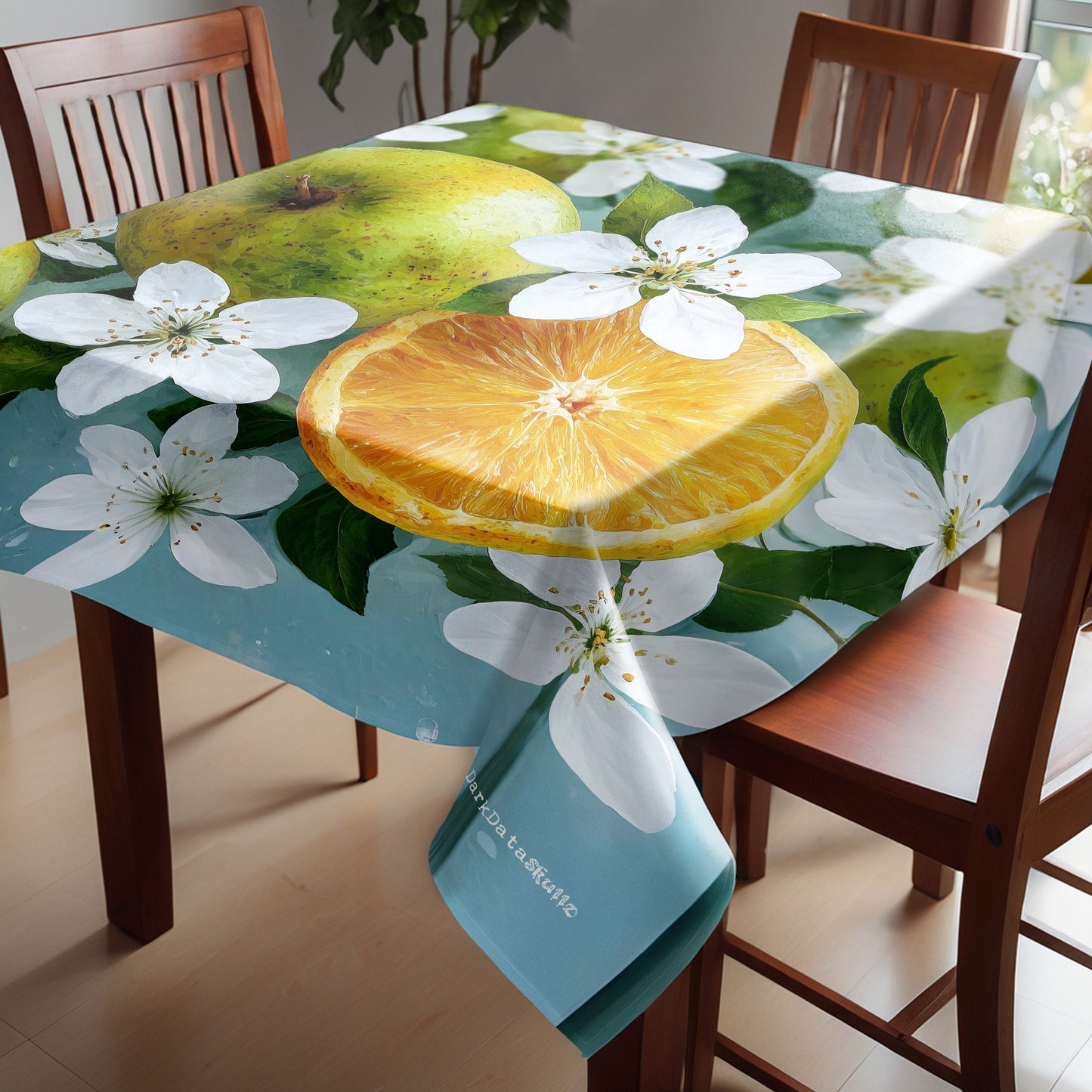 Citrus Bloom Burst Square Tablecloth by Wikus Schalkwyk