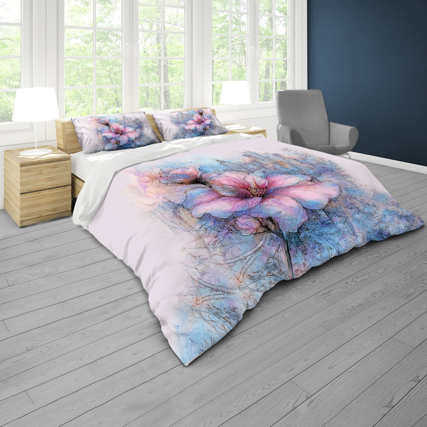 City Magnolia Duvet Cover Set