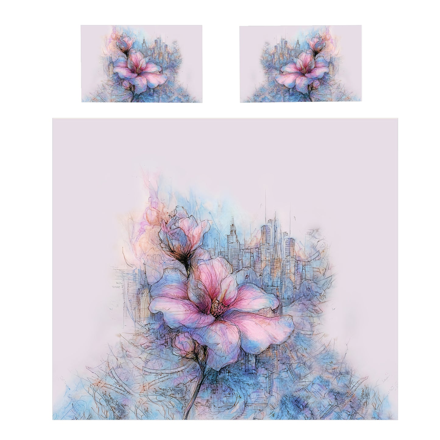 City Magnolia Duvet Cover Set