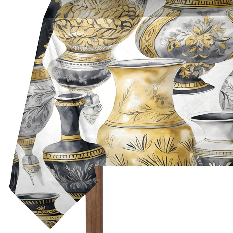 Classic Grecian Pots Rectangle Tablecloth