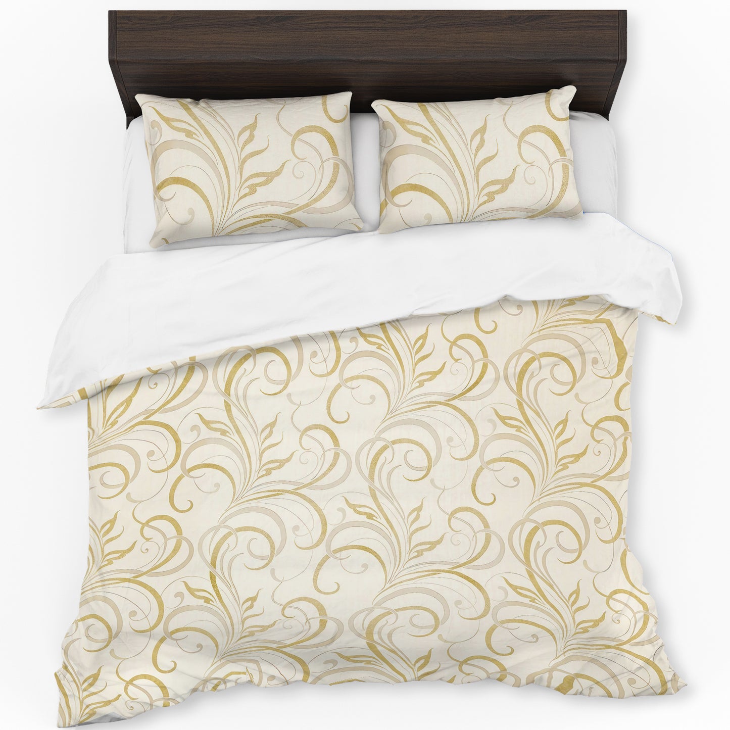 Classic Cream Pattern Duvet Cover Set
