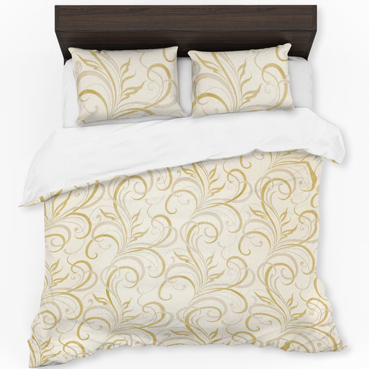 Classic Cream Pattern Duvet Cover Set
