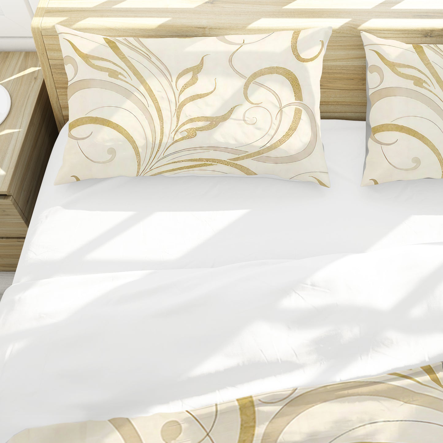 Classic Cream Pattern Duvet Cover Set