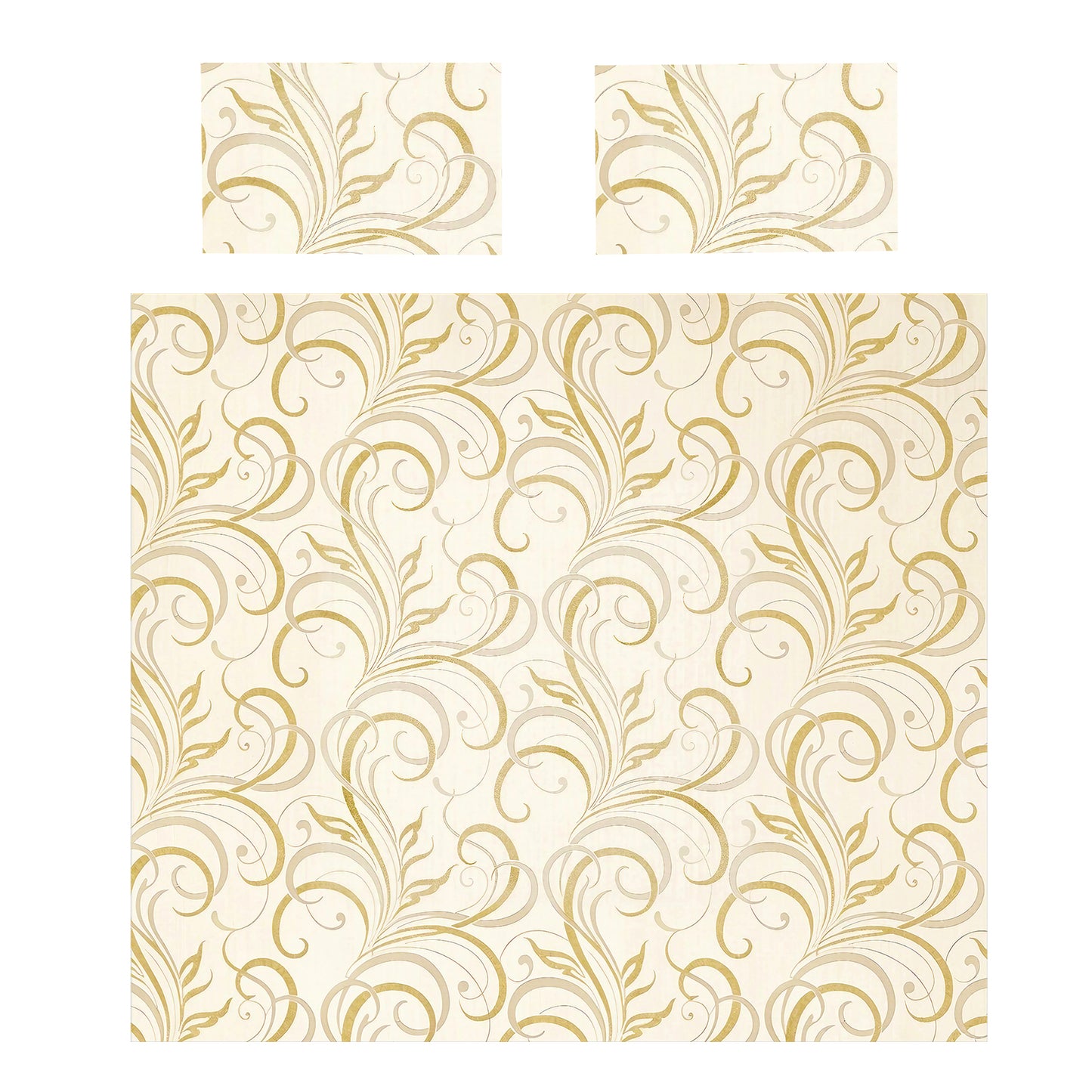 Classic Cream Pattern Duvet Cover Set