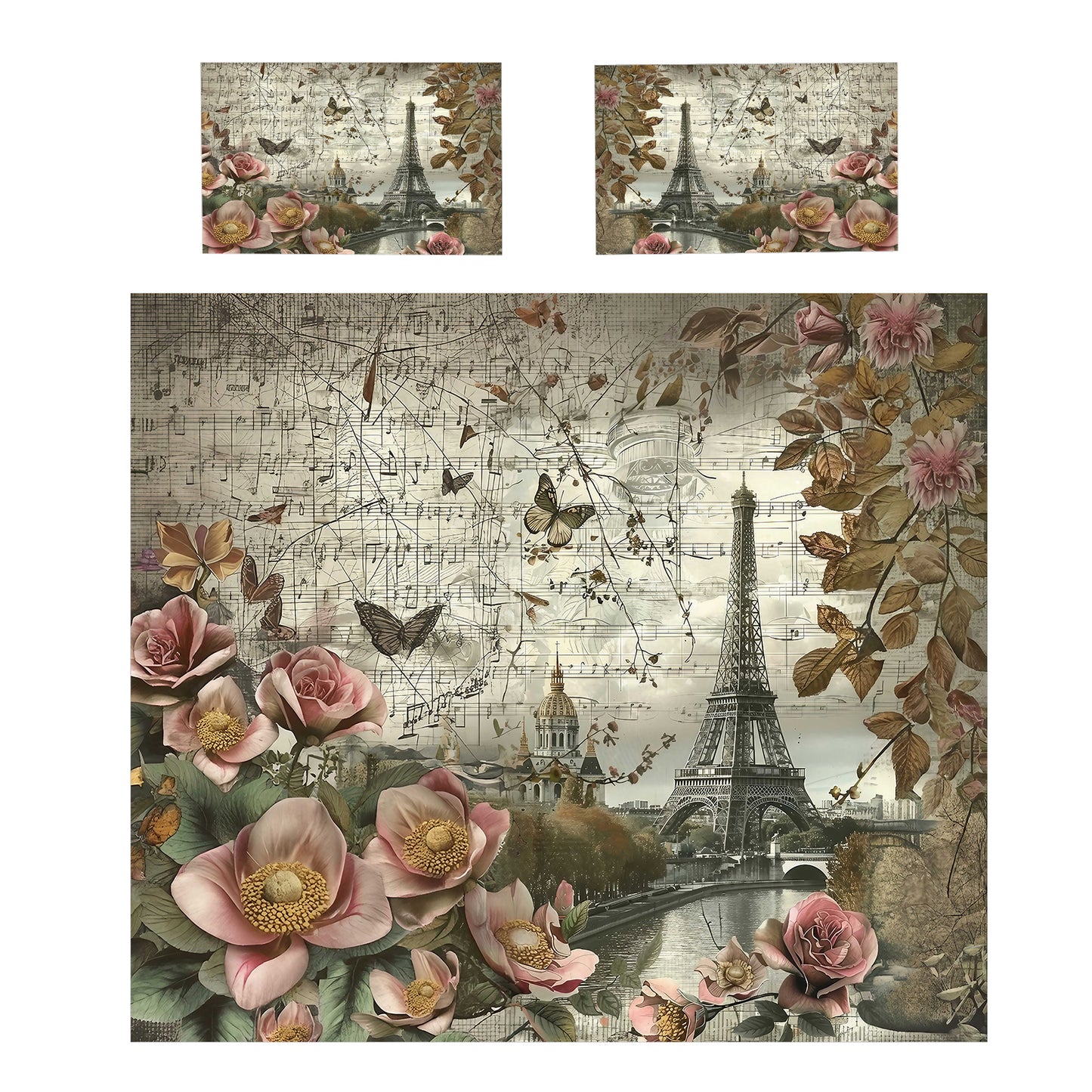Classic Eifel Tower Duvet Cover Set