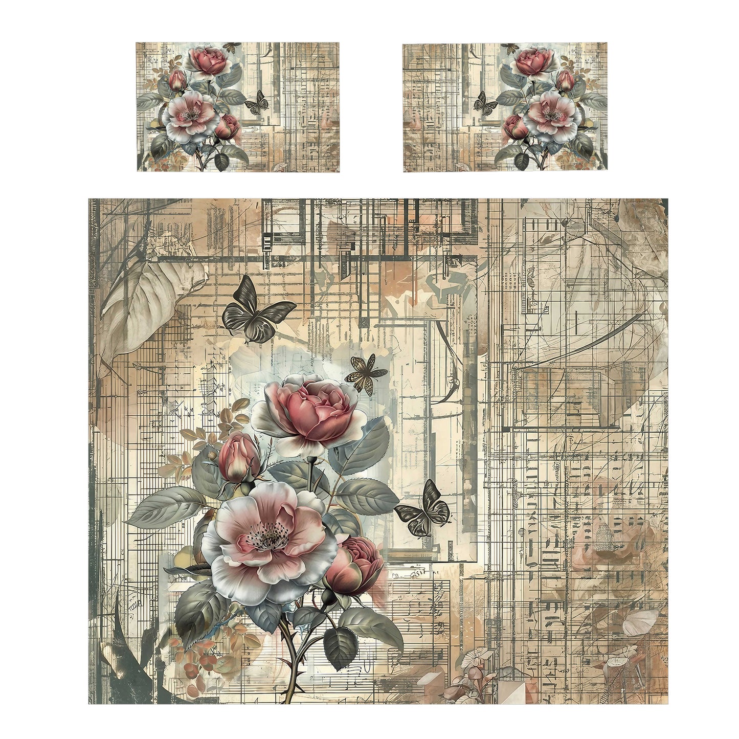 Classic French Floral Duvet Cover Set