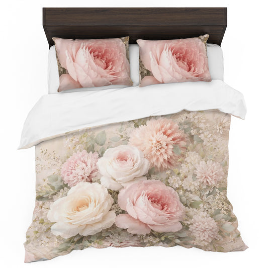 Classic French Fose Duvet Cover Set